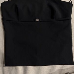 Zara Elegant Black Strapless Top